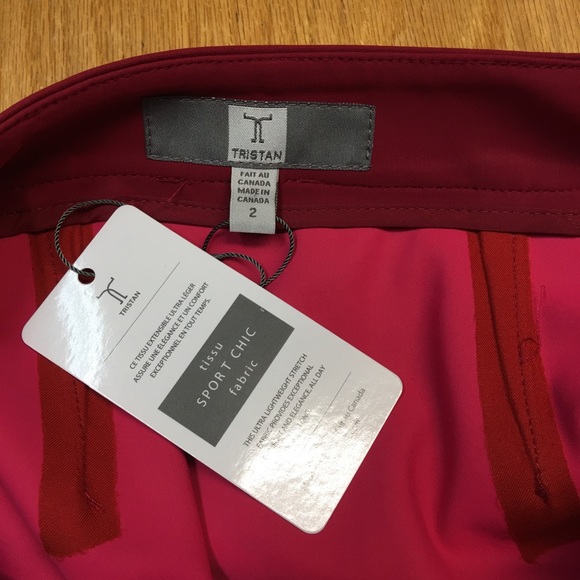 Brand New TRISTAN A-Line Skirt with double buttons in red Sz 2 - Picture 3 of 8